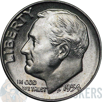 1954 Roosevelt Dime